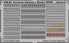 Eduard-Models German Infantry Ranks WWII (Painted) Plastic Model Aircraft Accessory 1/48 Scale #49040