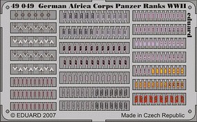 Eduard-Models German Africa Corps Panzer Ranks WWII Plastic Model Aircraft Accessory 1/48 Scale #49049