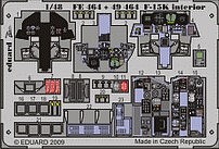 Eduard-Models F15K Interior for Academy (D) Plastic Model Aircraft Accessory 1/48 Scale #49464