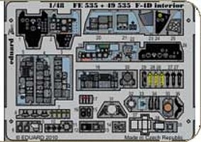 Eduard-Models F4D Details for Hasegawa (D) Plastic Model Aircraft Accessory 1/48 Scale #49535
