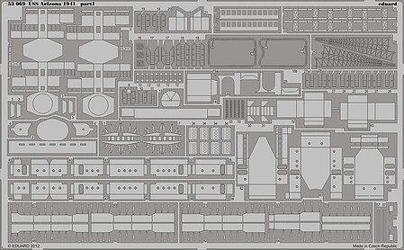 Eduard-Models USS Arizona 1941 detail set for HBO Plastic Model Ship Accessory 1/350 Scale #53069