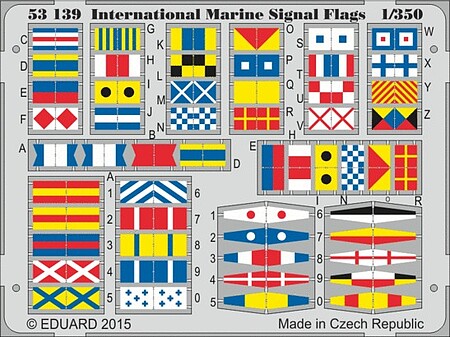Eduard-Models International Marine Signal Flags (painted) Plastic Model Ship Accessory 1/350 Scale #53139