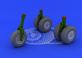 Eduard-Models 1/32 Aircraft- He219 Wheels for RVL (Resin)