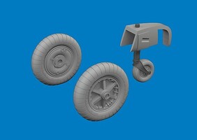 Eduard-Models 1/32 Aircraft- Bf109E Wheels for EDU (Resin)