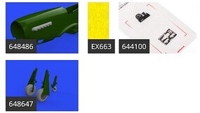 Eduard-Models 1/48 Aircraft- Mustang Mk IV LooKplus for EDU (Mask, Photo-Etch & Resin)(D)