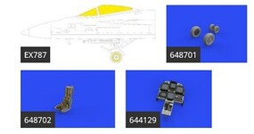 Eduard-Models 1/48 Aircraft- F/A18E LooKplus for MGK (Mask, Photo-Etch & Resin)