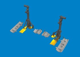 Eduard-Models 1/48 Aircraft- P40E Undercarriage Legs for EDU (Bronze &amp; Resin)