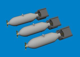 Eduard-Models 1/48 Aircraft- P40 100lb M30 US Bombs for EDU (Photo-Etch &amp; Resin)