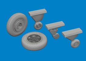 Eduard-Models 1/48 Aircraft- F4F4 Late Wheels for ACY (Mask & Resin)