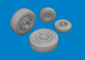 Eduard-Models 1/48 Aircraft- F35C Wheels for TAM (Mask & Resin)