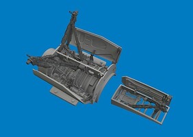 Eduard-Models 1/48 Eduard F-16C wheel bays & legs heavyweight 3D for TAMIYA