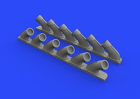 Eduard-Models 1/48 Aircraft- Spitfire Mk XIV Exhaust Stacks for ARX (Resin)