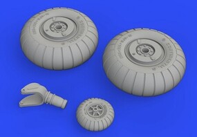 Eduard-Models 1/48 Aircraft- He111 Early Wheels for ICM (Mask &amp; Resin)