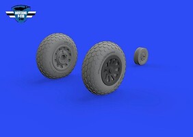 Eduard-Models P51B/C Wheels with Oval Tread for EDU