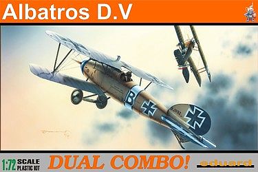 Eduard-Models Albatros D V Fighter Dual Combo Plastic Model Airplane Kit 1/72 Scale #7021