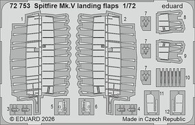 Eduard-Models 1/72 Eduard Photo Etch Spitfire Mk.V landing flaps For Eduard Photo Etch