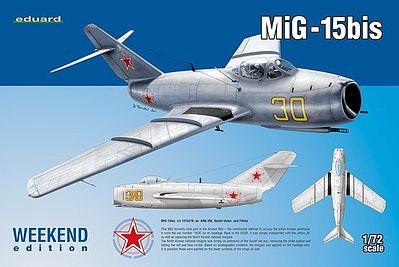 Eduard-Models MiG15bis Fighter (Weekend Edition) Plastic Model Airplane Kit 1/72 Scale #7424
