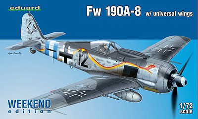 Eduard-Models Fw190A8 Fighter with Universal Wings (Weekend Ed.) Plastic Model Airplane Kit 1/72 #7443