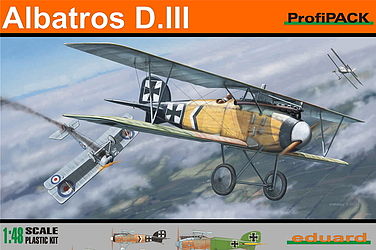Eduard-Models Albatros D III BiPlane (Profi-Pack) Plastic Model Airplane Kit 1/48 Scale #8097