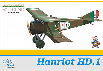Eduard-Models Hanriot HD1 BiPlane (Weekend Edition) Plastic Model Airplane Kit 1/48 Scale #8412