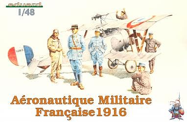 Eduard-Models Aeronautique Militaire Francaise Figures 1916 Plastic Model Airplane Kit 1/48 Scale #8511
