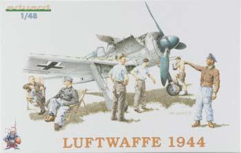 Eduard-Models Lutfwaffe Crew 1944 (6) Plastic Model Airplane Kit 1/48 Scale #8512