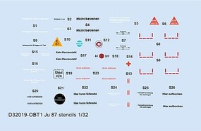 Eduard-Models 1/32 Eduard Decal Ju 87 stencils for Hasegawa/Trumpeter/Revell