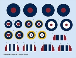 Eduard-Models 1/48 Eduard Decal Spitfire Mk.V national insignia for Eduard