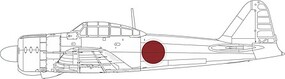 Eduard-Models 1/48 Mask Aircraft- A6M2 Model 21 National Insignia for EDU