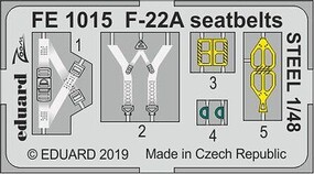 Eduard-Models F-22A seatbelts STEEL Photo Etch