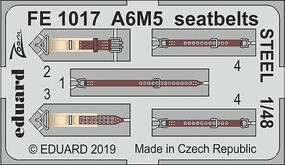 Eduard-Models 1/48 Eduard A6M5 seatbelts STEEL for TAMIYA