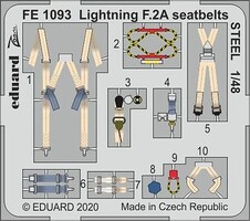 Eduard-Models 1/48 Eduard Lightning F.2A seatbelts Steel for Airfix