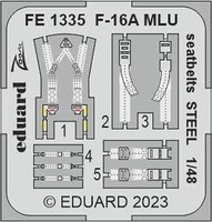 Eduard-Models F-16A MLU seatbelts Steel for Kinetic