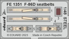 Eduard-Models 1/48 Eduard F-86D seatbelts Steel for Revell