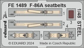 Eduard-Models 1/48 Eduard F-86A seatbelts STEEL Zoom set for CLEAR PROP