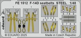 Eduard-Models F-14D seatbelts STEEL Zoom set