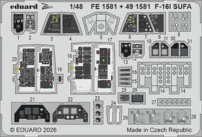 Eduard-Models 1/48 Eduard Zoom Set F-16I SUFA For GREAT WALL HOBBY