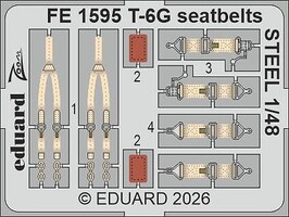 Eduard-Models 1/48 Eduard T-6G seatbelts STEEL for ITALERI