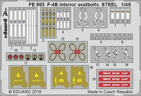 Eduard-Models 1/48 Eduard F-4B interior seatbelts STEEL Photo Etch for Academy