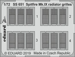 Eduard-Models 1/72 Eduard Spitfire Mk.IX radiator grilles for Eduard