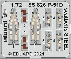 Eduard-Models 1/72 Eduard P-51D seatbelts STEEL for EDUARD