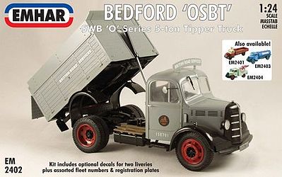 Emhar-squadron Bedford OSBT SWB O-Series 5-Ton Tipper Truck Plastic Model Truck Kit 1/24 Scale #2402