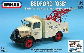 Emhar-squadron Bedford OSBT SWB O-Series 5-Ton Recovery Truck Plastic Model Truck Kit 1/24 Scale #2404