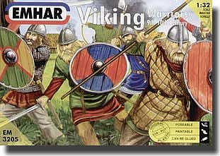 Emhar-squadron 9th-10th Century Viking Warriors (12) Plastic Model Military Figure Kit 1/32 Scale #3205