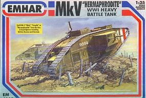 Emhar-squadron WWI British Hermaphrodite Mk V Tank Plastic Model Military Vehicle Kit 1/35 Scale #4005
