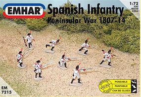 Emhar-squadron Peninsular War 1807-14 Spanish Infantry Plastic Model Military Figure Kit 1/72 Scale #7215