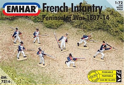 Emhar-squadron Peninsular War 1807-14 French Infantry Plastic Model Military Figure Kit 1/72 Scale #7216