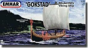 Emhar-squadron 9th Century Gokstad Viking Ship Plastic Model Military Ship Kit 1/72 Scale #9001