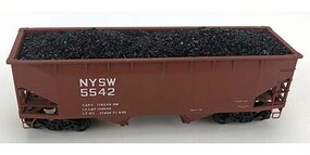 English HO Coal Load Accurail 50T Offset Twin Hopper