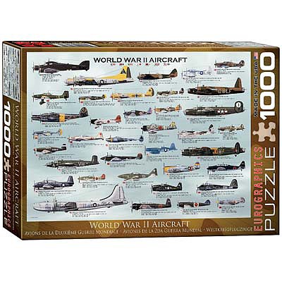 EuroGraphics WWII Aircraft 1000pcs Jigsaw Puzzle 600-1000 Piece #6000-0075